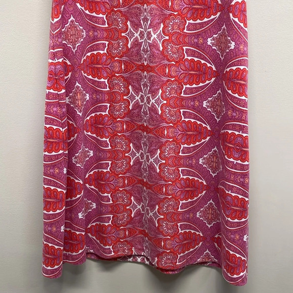 Dakini Pink and Coral Print Strappy Sundress M - Picture 3 of 15